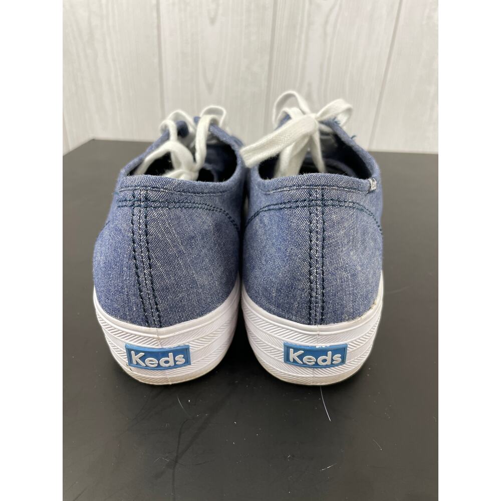Keds Triple Kick Chambray Blue Flatform Sneakers Sz 10 - Picture 4 of 9